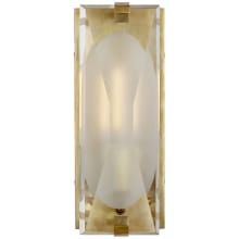 Castle Peak Single Light 5" Wide Bathroom Sconce with Textured Glass Shade