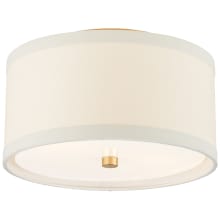 Walker 2 Light 13" Wide Flush Mount Drum Ceiling Fixture