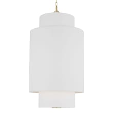 Sawyer 15" Wide Pendant with Linen Shade