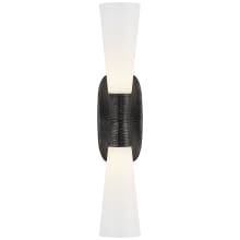 Utopia 23" Bathroom Sconce with White Glass by Kelly Wearstler