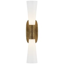 Utopia 23" Bathroom Sconce with White Glass by Kelly Wearstler