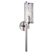 Liaison 19" High Wall Sconce with Crackle Glass Shade
