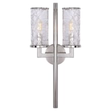 Liaison 9-1/2" Wide Wall Sconce with Crackle Glass Shade