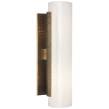 Precision 14" High Wall Sconce with White Glass Shade - ADA Compliant