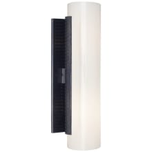 Precision 14" High Wall Sconce with White Glass Shade - ADA Compliant