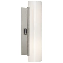 Precision 14" High Wall Sconce with White Glass Shade - ADA Compliant