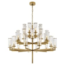 Liaison 47" Three-Tiered Chandelier with Crackle Glass by Kelly Wearstler