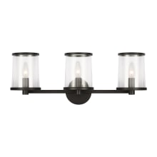 Reynolds 3 Light 24" Wide Vanity Light with Clear Glass Shades