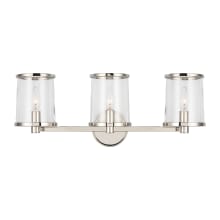 Reynolds 3 Light 24" Wide Vanity Light with Clear Glass Shades