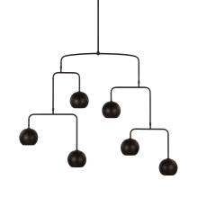 Chaumont 6 Light 50" Wide Abstract Linear Chandelier