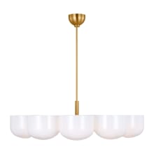 Cheverny 10 Light 36" Wide Chandelier with Milk Glass Shades
