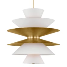 Chambord 16 Light 34" Wide Pendant with Paper Shades
