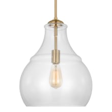 Zola 13" Wide Pendant with Clear Glass Shade