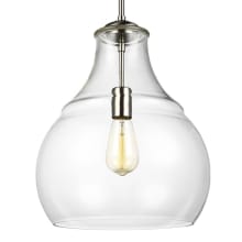 Zola 13" Wide Pendant with Clear Glass Shade