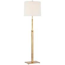 Cadmus 49" Tall Torchiere Floor Lamp with White Linen Shade