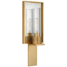 Beza 16" Tall Wall Sconce with Clear Glass Shade