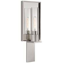 Beza 16" Tall Wall Sconce with Clear Glass Shade