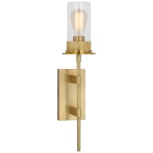 Beza 23" Tall Wall Sconce with Clear Glass Shade