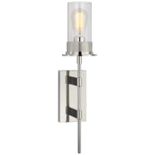 Beza 23" Tall Wall Sconce with Clear Glass Shade