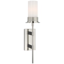Beza 23" Tall Wall Sconce with Frosted Glass Shade