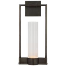 Lucid 18" Tall LED Wall Sconce with Frosted Glass Shade