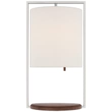 Zenz 21" Tall Column Table Lamp with White Linen Shade