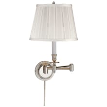 Candle Stick 16" High Wall Sconce with Silk Shade