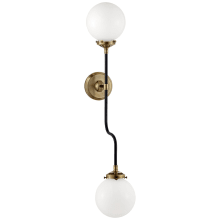 Bistro 6" Wide Wall Sconce with White Glass Shade