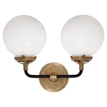 Bistro 10-3/4" High Wall Sconce with White Glass Shade