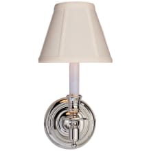 French Library 12" High Wall Sconce with Paper Shade