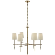 Grenol 33" Modern Bamboo Chandelier with Natural Percale Shades by Studio VC