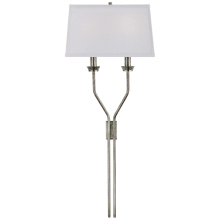 Lana 29-3/4" High Wall Sconce with Linen Shade