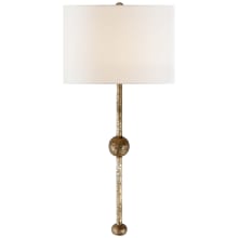 Carey 31" High Wall Sconce with Linen Shade