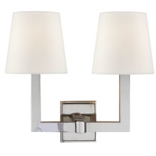 Square 2 Light 14" Tall Wall Sconce