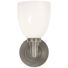 Wilton Single Light 5" Wide Bathroom Sconce with White Glass Shade