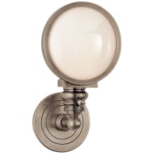 Boston 11-1/2" High Wall Sconce with White Glass Shade