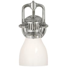 Yoke 10-1/4" High Wall Sconce with White Glass Shade