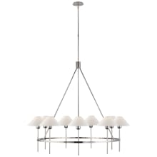 Hackney 43" Large Chandelier with Natural Paper Shades by J. Randall Powers