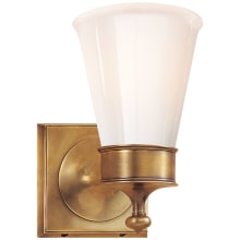 Siena 8-1/4" High Wall Sconce with White Glass Shade