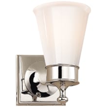 Siena 8-1/4" High Wall Sconce with White Glass Shade
