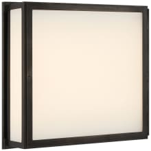 Mercer 24" Square Box Light with White Glass by Thomas O'Brien