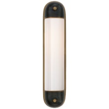 Selecta 21-3/4" High Wall Sconce with White Glass Shade - ADA Compliant