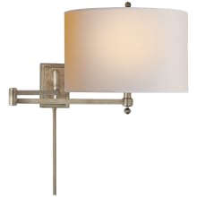 Hudson 11" High Plug-In Wall Sconce with Natural Paper Shade