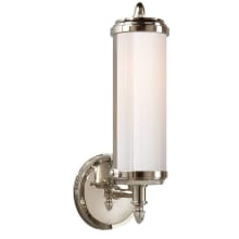 Merchant 12" Single Bath Light with White Glass by Thomas O'Brien