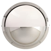 Pelham 10" Moon Light Sconce with White Glass by Thomas O'Brien