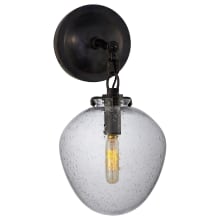 Katie 13-13/32" High Wall Sconce with Seedy Glass Shade