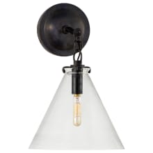 Katie6 14-13/32" High Wall Sconce with Clear Glass Shade