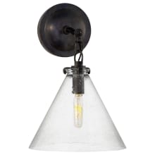 Katie6 14-13/32" High Wall Sconce with Seedy Glass Shade