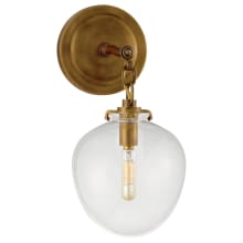 Katie 13-13/32" High Wall Sconce with Clear Glass Shade