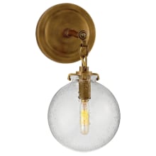 Katie 12-1/2" High Wall Sconce with Seedy Glass Shade